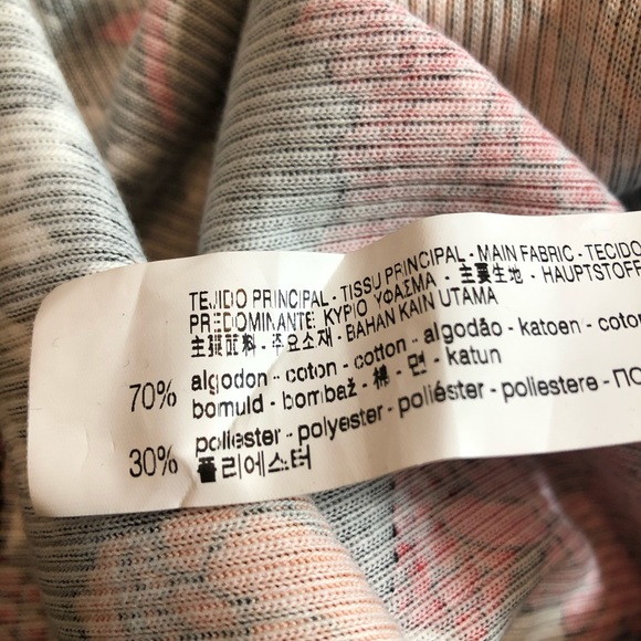 🔴SOLD🔴Zara floral print ribbed bodycon dress sz - Picture 8 of 8